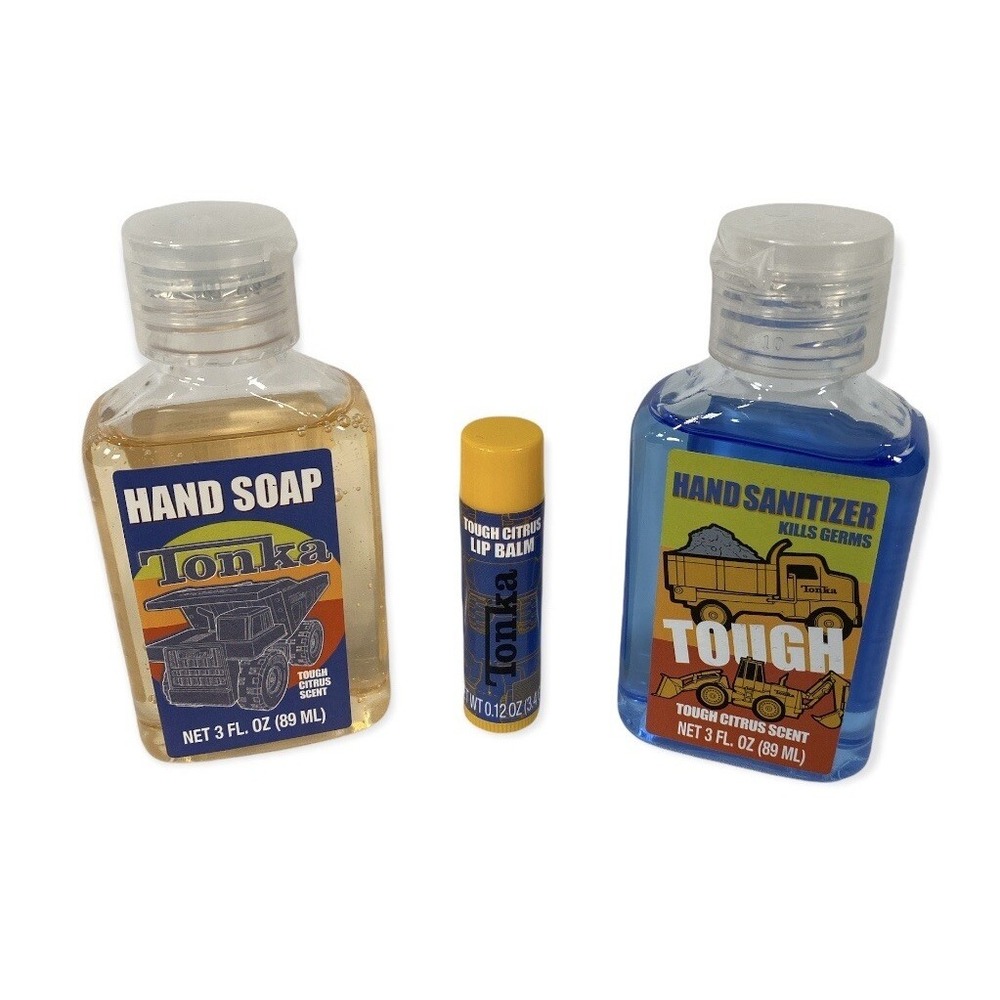 Tonka Kids Gift Set Hand Soap 3 fl oz, Lip Balm 0.12 oz Kit In w/Travel Bag |NEW - Picture 6 of 7
